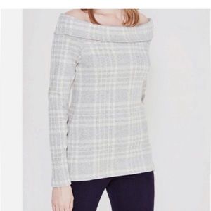 Banana Republic off the shoulder soft gray sweater. Size small